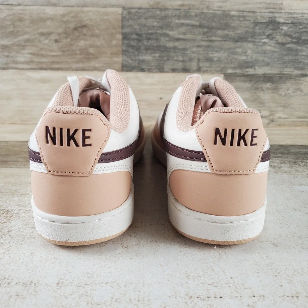 Nike Court Vision Low Womens Shoes Sz 8.5 Shimmer Tattoo Sail Lace Up Sneakers